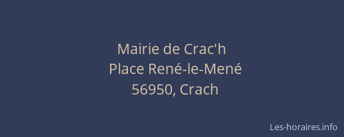 Mairie de Crac'h
