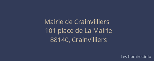 Mairie de Crainvilliers