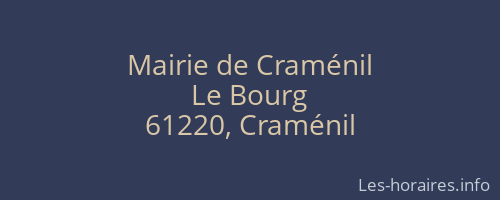 Mairie de Craménil
