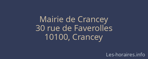 Mairie de Crancey