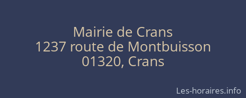 Mairie de Crans