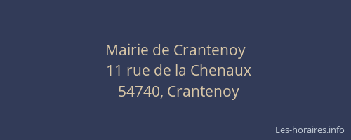 Mairie de Crantenoy