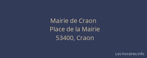 Mairie de Craon