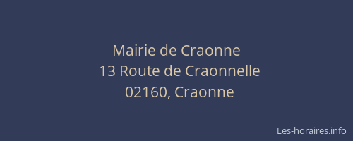 Mairie de Craonne