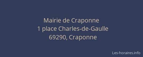 Mairie de Craponne