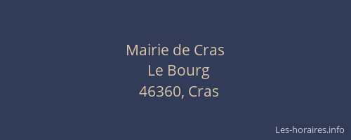 Mairie de Cras