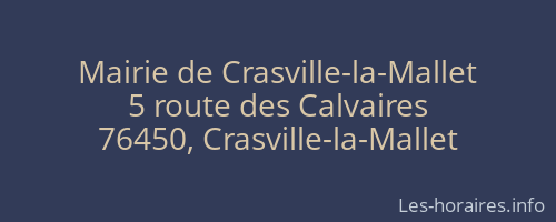 Mairie de Crasville-la-Mallet
