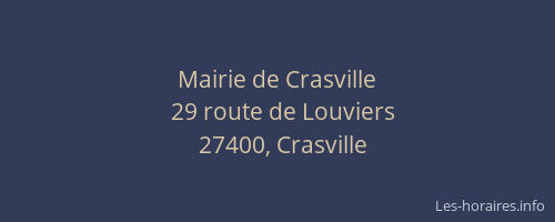 Mairie de Crasville