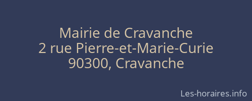 Mairie de Cravanche