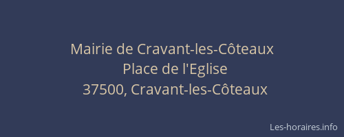 Mairie de Cravant-les-Côteaux