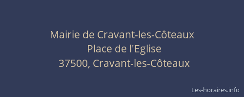 Mairie de Cravant-les-C&ocirc;teaux