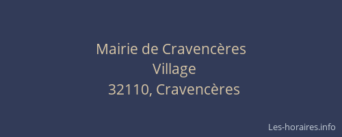 Mairie de Cravenc&egrave;res