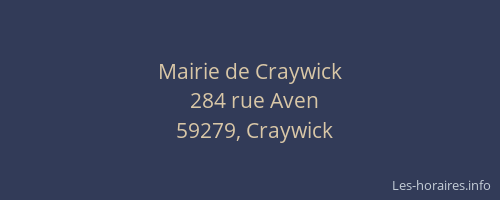 Mairie de Craywick