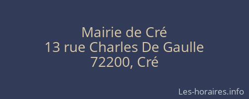 Mairie de Cré