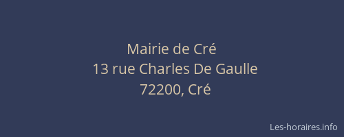 Mairie de Cr&eacute;