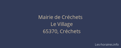 Mairie de Créchets