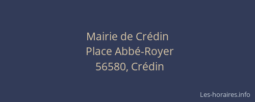 Mairie de Cr&eacute;din