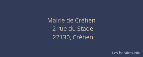 Mairie de Cr&eacute;hen