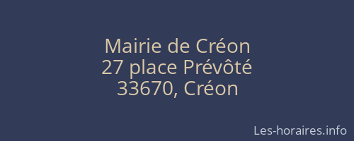 Mairie de Cr&eacute;on