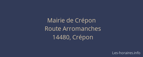 Mairie de Cr&eacute;pon