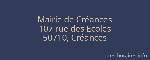 Mairie de Créances