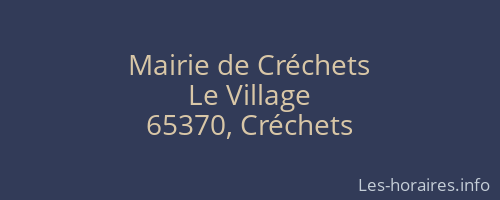 Mairie de Créchets