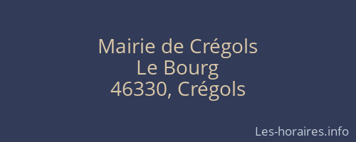Mairie de Crégols