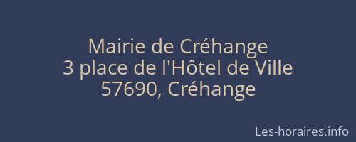 Mairie de Créhange