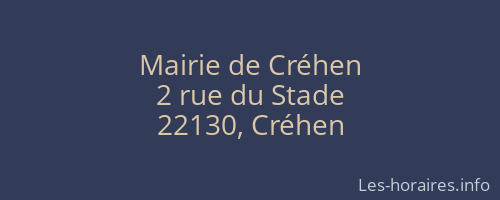 Mairie de Créhen