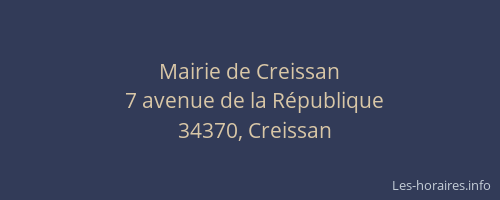 Mairie de Creissan