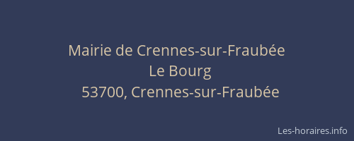 Mairie de Crennes-sur-Fraub&eacute;e