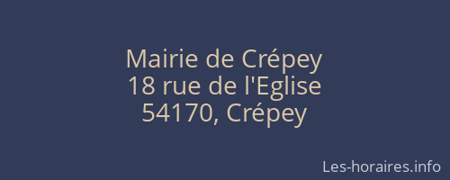Mairie de Crépey