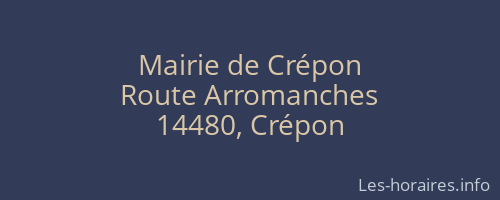 Mairie de Crépon