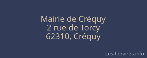 Mairie de Créquy