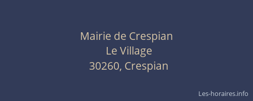 Mairie de Crespian
