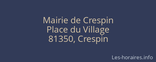 Mairie de Crespin