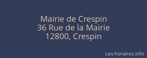 Mairie de Crespin