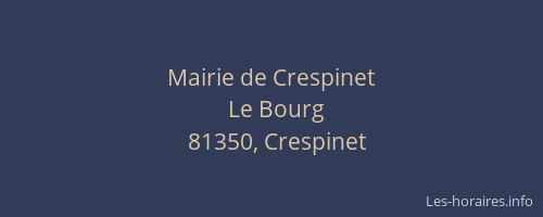Mairie de Crespinet