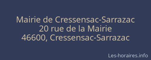 Mairie de Cressensac-Sarrazac