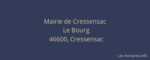 Mairie de Cressensac