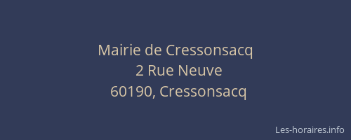 Mairie de Cressonsacq