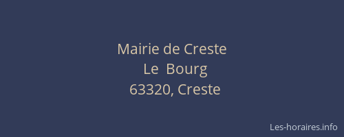 Mairie de Creste