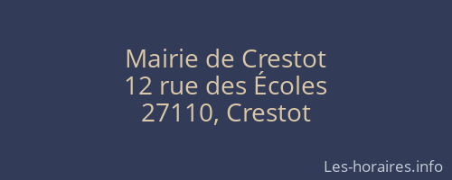 Mairie de Crestot
