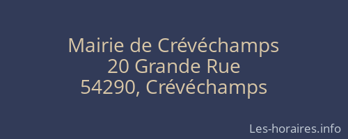 Mairie de Crévéchamps