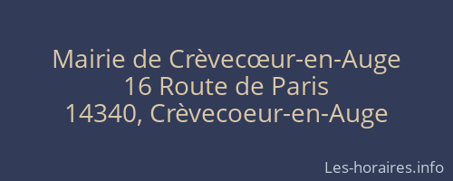 Mairie de Crèvecœur-en-Auge