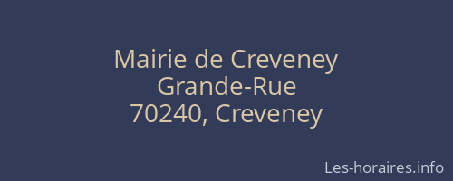 Mairie de Creveney