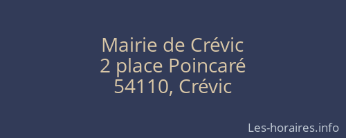 Mairie de Crévic