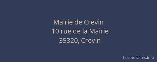 Mairie de Crevin