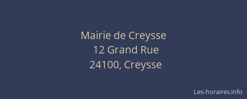 Mairie de Creysse
