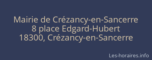 Mairie de Crézancy-en-Sancerre